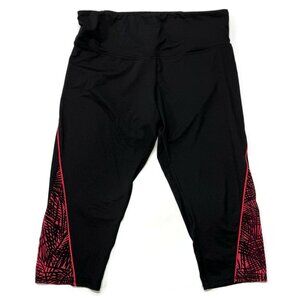C9 Champion Womens Athletic Leggings Capri XXL Black Yoga Running 2XL